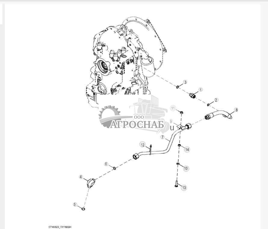 Гидравлическая система стояночного тормоза (258962 
